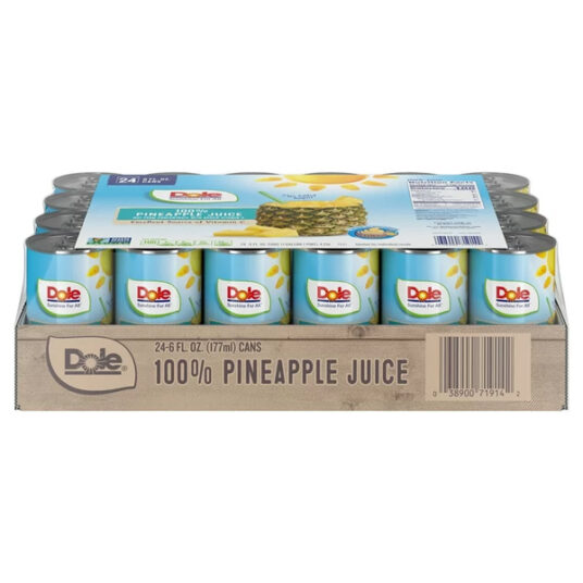 24 cans of Dole all natural pineapple juice for $11