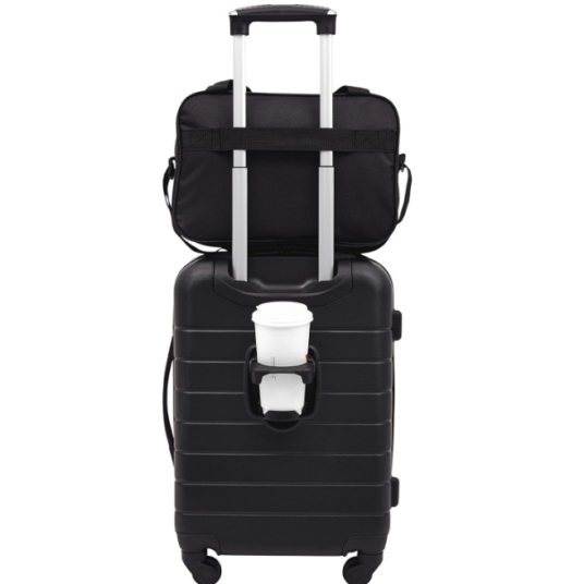 Wrangler 2-piece smart luggage set with cup holder for $54