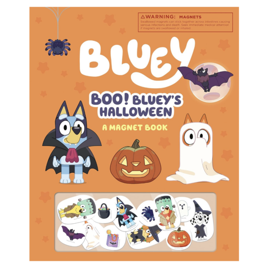 Boo! Bluey’s Halloween: A Magnet Book for $10