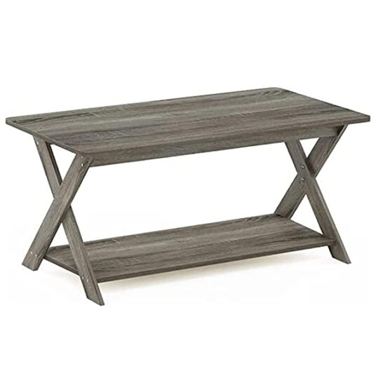 Prime members: Furinno modern crisscrossed coffee table for $29