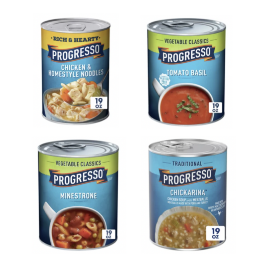 Get up to 10 Progresso soup cans FREE after rebate