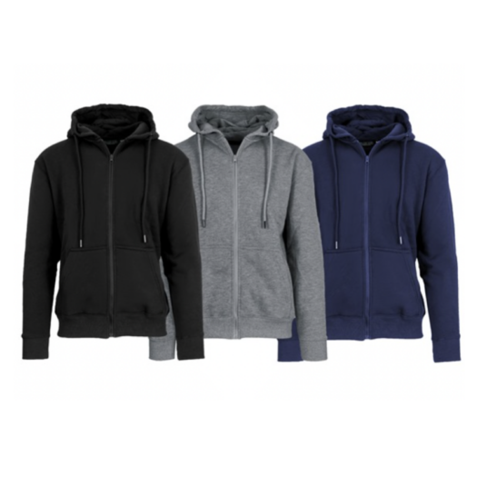 Men’s 3-pack fleece-lined hoodies for $25