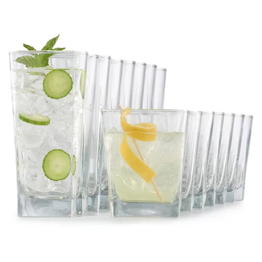 Food Network 16-piece Classico drinkware set for $24