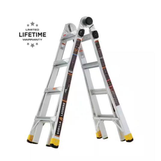 Gorilla Ladders 18ft multi-position ladder with 300-lb load capacity for $99
