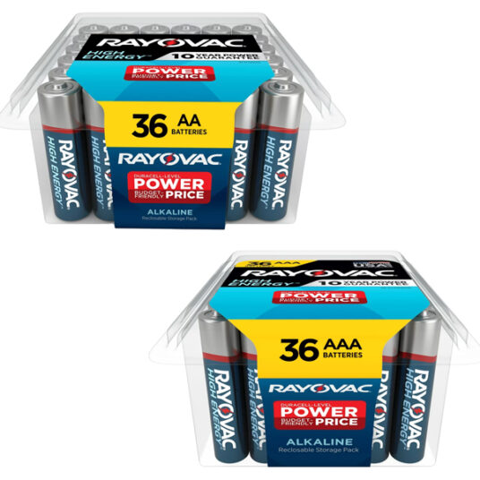 72-pack Rayovac high energy AA and AAA batteries for $20