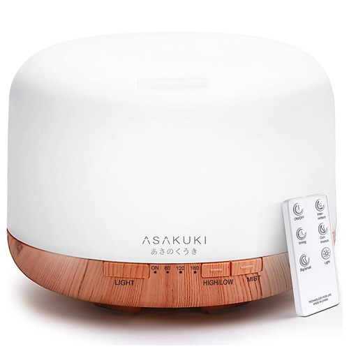 Asakuki premium essential oil diffuser with remote for $21