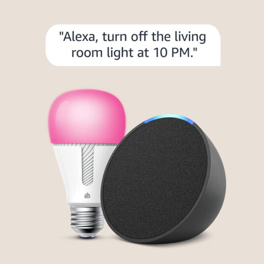Echo Pop with TP-Link Kasa Smart Color Bulb for $18