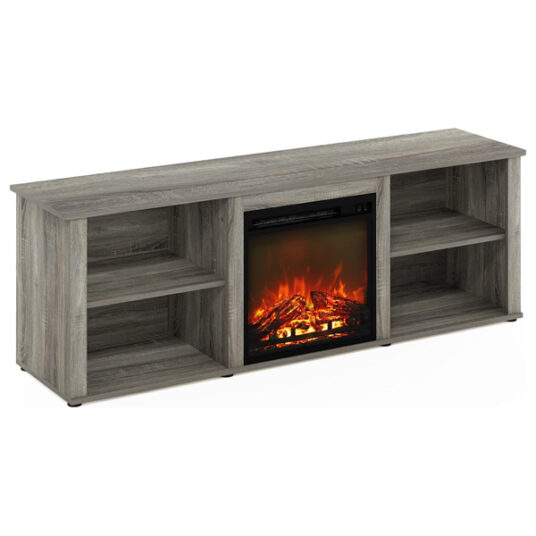 Furinno Classic 70-inch TV stand with fireplace for $177