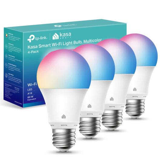 4-pack Kasa full color changing light bulbs for $26