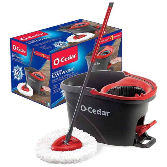 O-Cedar EasyWring microfiber spin mop and bucket for $30