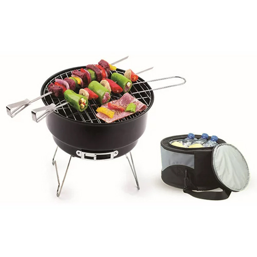Ozark Trail 10″ portable camping charcoal grill with bag for $10