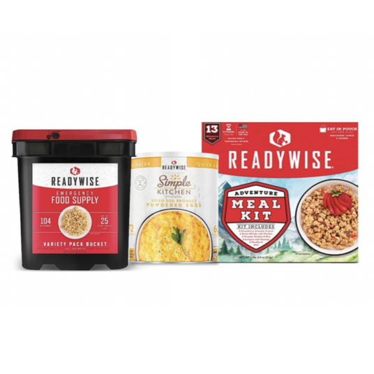 ReadyWise emergency food supply essentials from $17