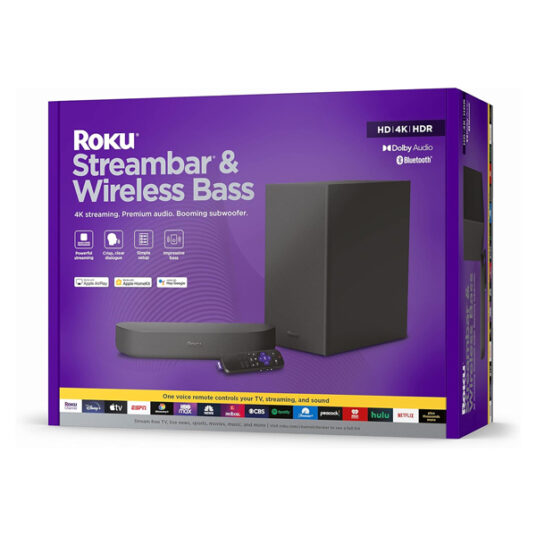Roku Streambar with wireless bass for $150