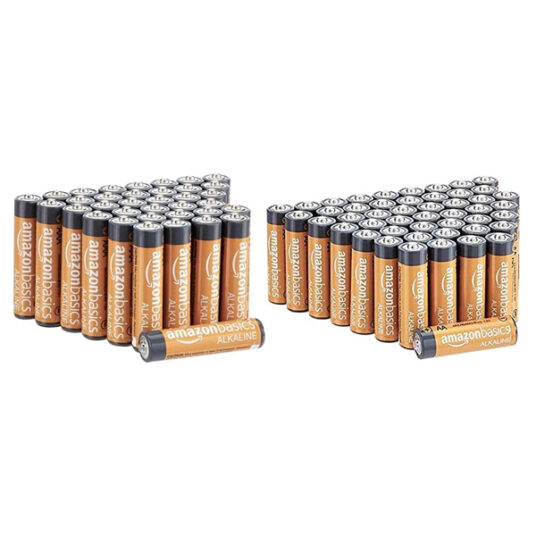 AmazonBasics 48-pack AA and 36-pack AAA batteries for $14