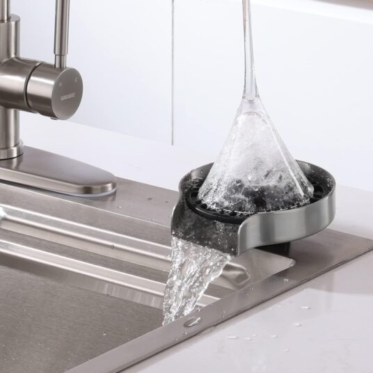 Rotating spout glass rinser for $33
