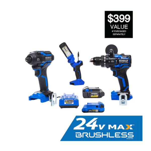 Buy a Kobalt XTR 3-tool brushless power tool combo kit and get a FREE tool!