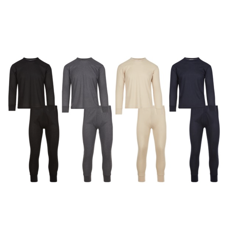 Today only: 6-piece men's waffle knit base layer thermal set for $23 ...
