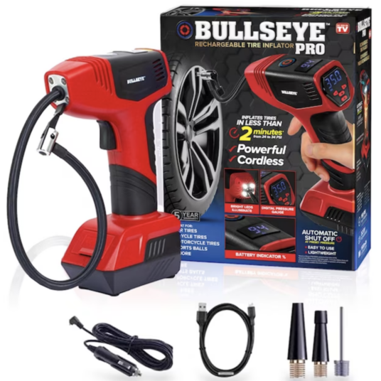 Today only: Bullseye Pro rechargeable tire inflator for $60