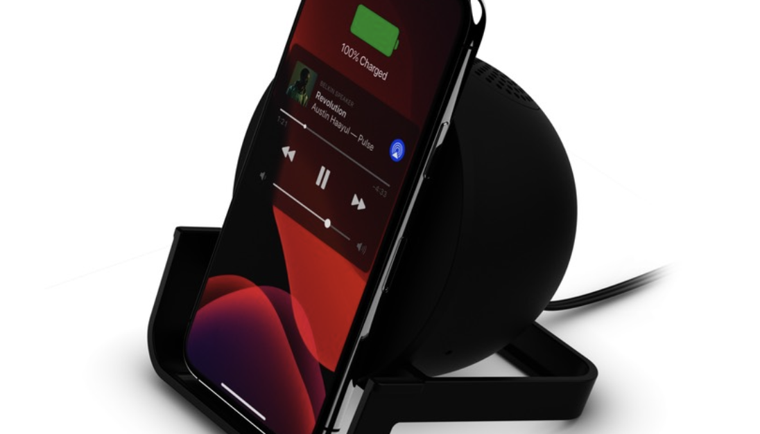 Belkin SoundForm Charge Bluetooth speaker & wireless charger + FREE earpod cleaning kit for $25