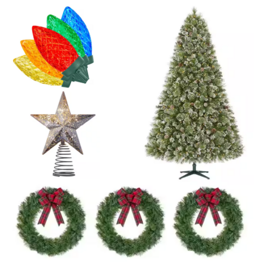 Clearance Christmas decor from $10 at The Home Depot