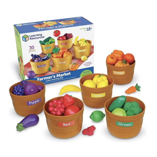 Learning Resources farmers market color sorting set for $18