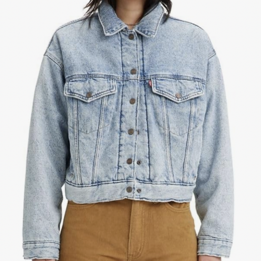 Levi’s women’s padded trucker jacket for $24
