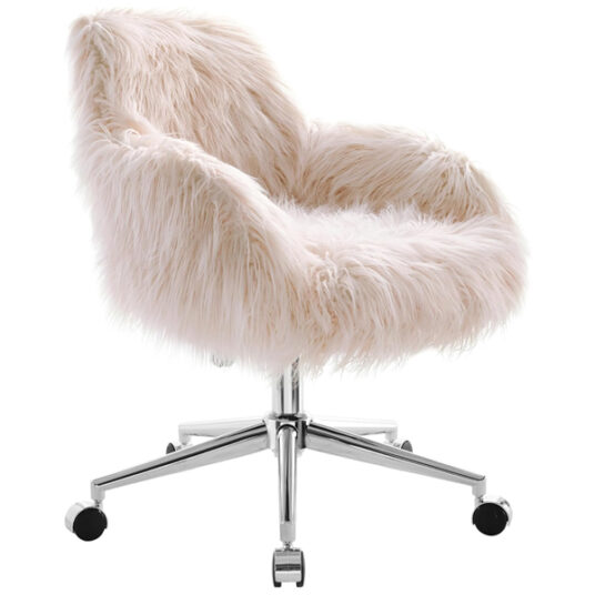 Linon Fiona chrome base office chair for $91