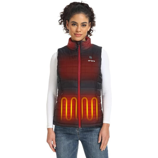 Ororo women’s heated vest with battery pack for $110