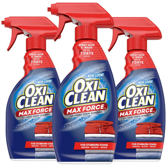 Select accounts: 3-pack Oxi Clean Max Force laundry stain remover for $7