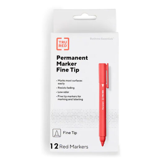 Tru Red Pen 12-pack fine tip permanent markers for under $2