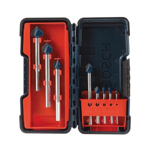 Bosch 8-piece carbide-tipped glass and tile drill bit set for $20