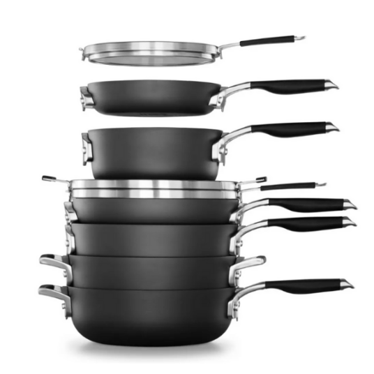 Today only: 9-piece Select by Calphalon space-saving nonstick cookware set for $146 shipped