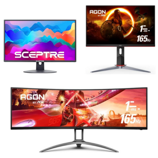 New & refurbished monitor favorites from $60