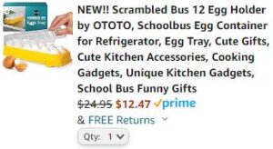 Ototo Scrambled Bus 12 egg holder for $12 - Clark Deals