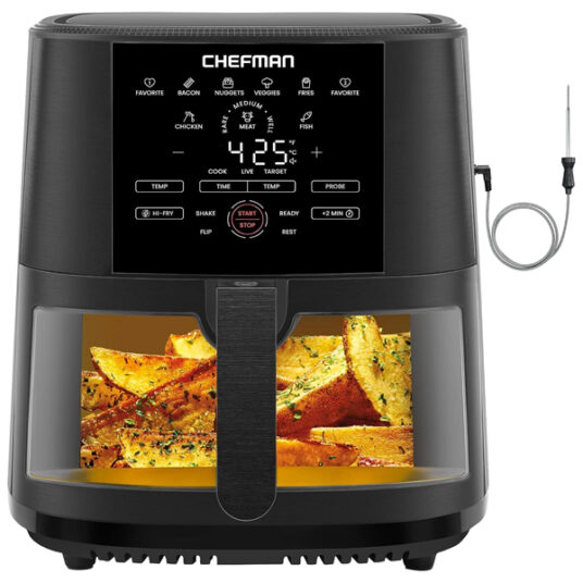 Chefman 8-quart air fryer with probe thermometer for $80