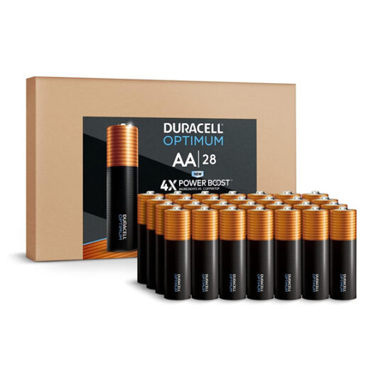Duracell Optimum AA batteries 28-pack for $21