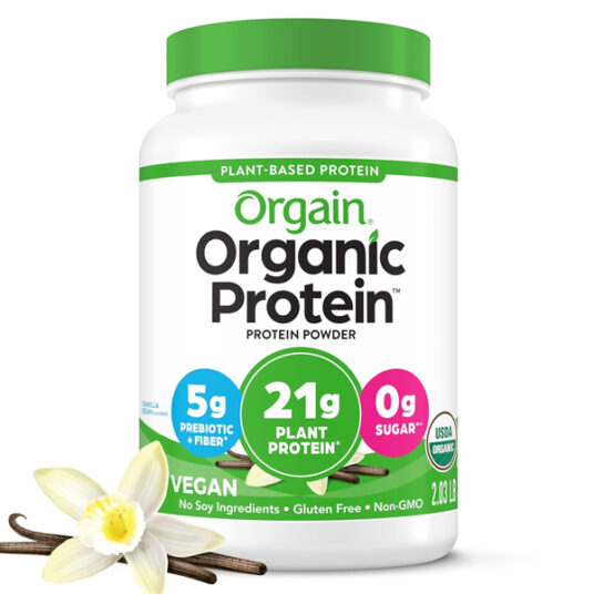 Orgain Organic vegan protein powder for $20