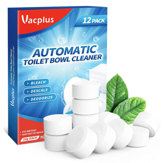 Vacplus 12-pack toilet bowl cleaner tablets for $10