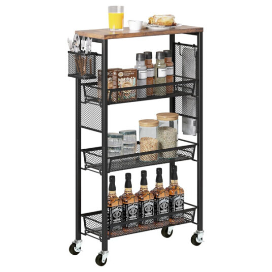 Yitahome 4-tier kitchen cart with wheels for $37
