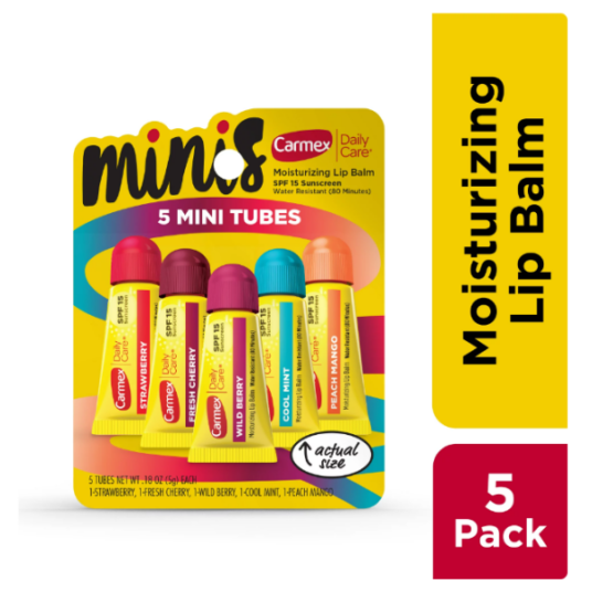 5-pack Carmex Daily Care Minis lip balm SPF 15 for $6
