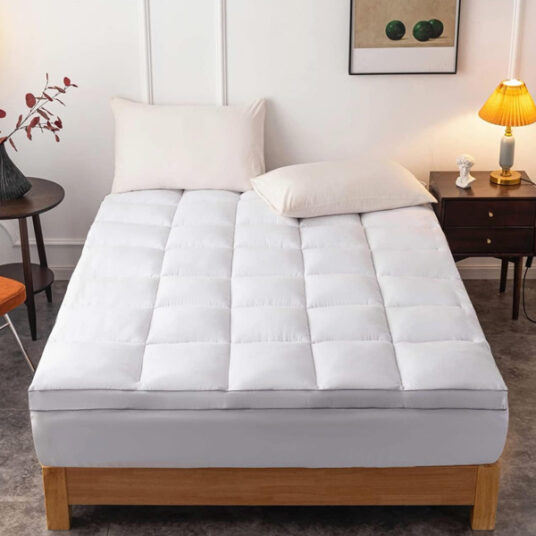 Queen extra thick deep-pocket mattress pad cover for $30