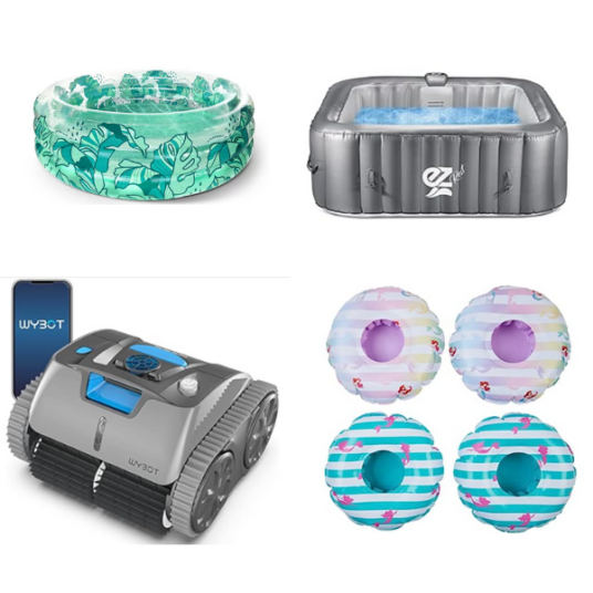Pools, pool maintenance & accessories from $8
