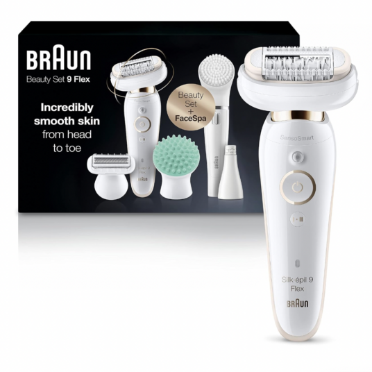 Braun Epilator Silk-epil 9 Flex 9-300 hair removal beauty set for $150