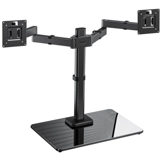 Freestanding dual monitor stand for $20