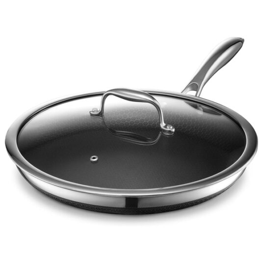 HexClad Hybrid nonstick 12-inch pan with lid for $159