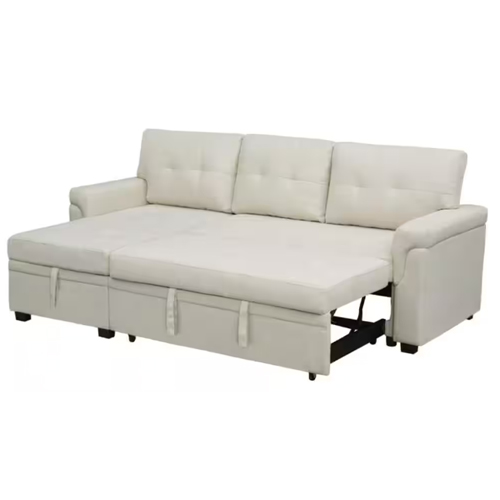 Homestock 78″ reversible velvet sleeper sofa with storage for $360