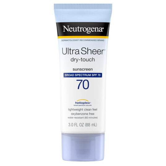 Neutrogena Ultra Sheer dry-touch SPF 70 sunscreen for $8