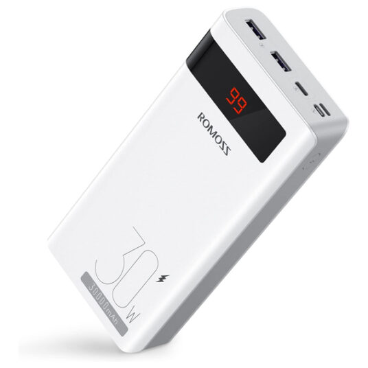 ROMOSS portable charger power bank 30000mAh battery pack charger for $26
