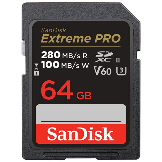 SanDisk Extreme Pro 64GB SDXC memory card for $19
