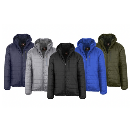 Men’s 1 or 2-pack Sherpa puffer jackets from $25